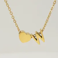 Simple Style Letter Heart Shape Copper Necklace In Bulk sku image 20