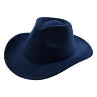 Unisex Vintage Style Solid Color Big Eaves Cloche Hat main image 3