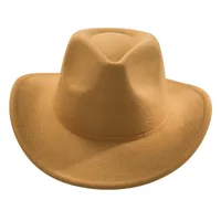 Unisex Vintage Style Solid Color Big Eaves Cloche Hat main image 1