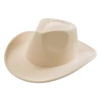 Unisex Vintage Style Solid Color Big Eaves Cloche Hat main image 6