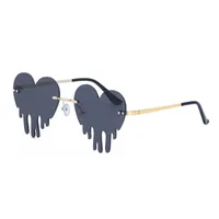 Fashion Colorful Melting Heart Shape Sunglasses sku image 6