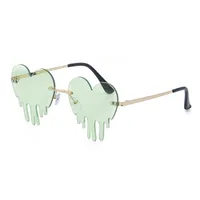 Fashion Colorful Melting Heart Shape Sunglasses sku image 5