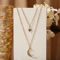 Fashion Solid Color Rhinestones Alloy Wholesale Layered Necklaces main image 1