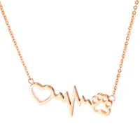 Titanium Steel 18K Gold Plated Fashion Plating Animal Necklace sku image 4