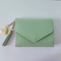 Women'S Solid Color Pu Leather Light Grey Light Green Dark Grey Magnetic Buckle Wallets sku image 1