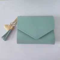 Women'S Solid Color Pu Leather Light Grey Light Green Dark Grey Magnetic Buckle Wallets sku image 4