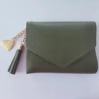 Women'S Solid Color Pu Leather Light Grey Light Green Dark Grey Magnetic Buckle Wallets sku image 10