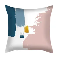Elegant Geometric Fibre Peach Skin Pillow Cases sku image 8