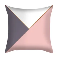 Elegant Geometric Fibre Peach Skin Pillow Cases sku image 11