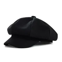 Women's Simple Style Solid Color Patchwork Curved Eaves Beret Hat main image 6