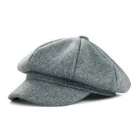 Women's Simple Style Solid Color Patchwork Curved Eaves Beret Hat sku image 3