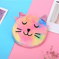 Unisex Mini Plush Animal Cute Round Zipper Coin Purse sku image 4