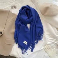 Soft Imitation Cashmere Scarf Women's Autumn And Winter Korean Style New Warm Couple Scarf Cold-proof Outer Long Shawl sku image 31