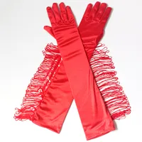 Women's Fashion Solid Color Polyester Spandex Gloves 1 Pair sku image 1