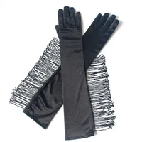 Women's Fashion Solid Color Polyester Spandex Gloves 1 Pair sku image 5
