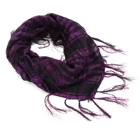 Unisex Fashion Lattice Cotton And Linen Tassel Cotton Linen Scarves sku image 2