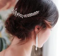 Fashion Luxury Rhinestone Hand-inserted Hair Comb Wholesale main image 4