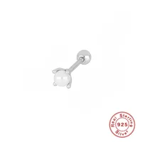 1 Piece 925 Sterling Silver Artificial Pearls Zircon Star Ear Studs sku image 8