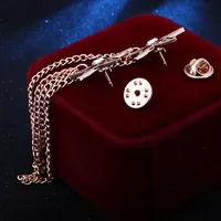 Fashion Pentagram Alloy Diamond Unisex Brooches Collar Pin main image 5
