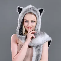 Unisex Fashion Cartoon Imitation Fur Winter Scarves main image 4