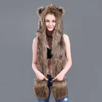 Unisex Fashion Cartoon Imitation Fur Winter Scarves sku image 17