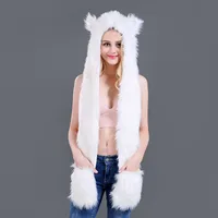 Unisex Fashion Cartoon Imitation Fur Winter Scarves sku image 1