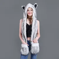 Unisex Fashion Cartoon Imitation Fur Winter Scarves sku image 3
