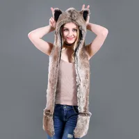 Unisex Fashion Cartoon Imitation Fur Winter Scarves sku image 4