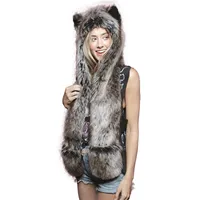Unisex Fashion Cartoon Imitation Fur Winter Scarves sku image 9