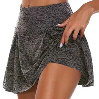 Explosions Basic Summer Women's Solid Color Fake Two-piece Leggings Shorts In Stock main image 5