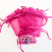 Simple Style Solid Color Organza Jewelry Packaging Bags sku image 6