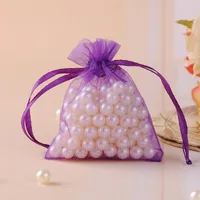 Simple Style Solid Color Organza Jewelry Packaging Bags sku image 10