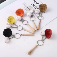 Fashion Baseball Pu Leather Unisex Bag Pendant Keychain main image 4