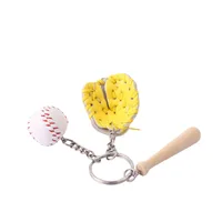 Fashion Baseball Pu Leather Unisex Bag Pendant Keychain main image 5