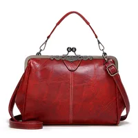 Women's Bag Handbag Shoulder Bag Crossbody Bag Women's Bag Clip Bag British Retro Postman Bag sku image 1