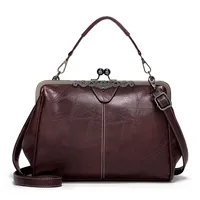 Women's Bag Handbag Shoulder Bag Crossbody Bag Women's Bag Clip Bag British Retro Postman Bag sku image 3