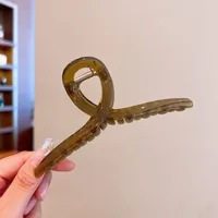 Grip Frosted New Hairpin Back Head Large Transparent Hair Claw Shark Clip Hairware Hairpin Hair Clip Female Summer sku image 34