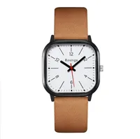 Casual Solid Color Buckle Quartz Men's Watches sku image 1