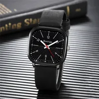 Casual Solid Color Buckle Quartz Men's Watches main image 3