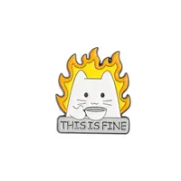 Cute Letter Cat Alloy Plating Unisex Brooches sku image 4