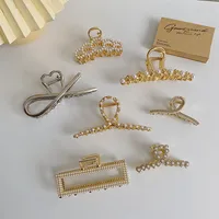 Korean Alloy Pearl Rhinestone Grab Clip main image 3