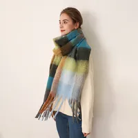 Women's Fashion Lattice Polyester Tassel Polyester Scarves main image 4