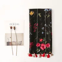 Women's Fashion Flower Voile Polyester Winter Scarves main image 3