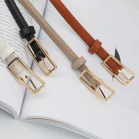 Basic Solid Color Imitation Leather Alloy Buckle Unisex Leather Belts 1 Piece main image 2