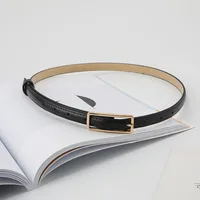 Basic Solid Color Imitation Leather Alloy Buckle Unisex Leather Belts 1 Piece sku image 2