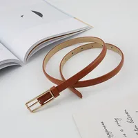 Basic Solid Color Imitation Leather Alloy Buckle Unisex Leather Belts 1 Piece main image 4