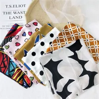 Women's Sweet Polka Dots Heart Shape Polyester Printing Silk Scarves main image 3