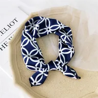Women's Sweet Polka Dots Heart Shape Polyester Printing Silk Scarves sku image 4