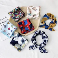 Women's Sweet Polka Dots Heart Shape Polyester Printing Silk Scarves main image 1