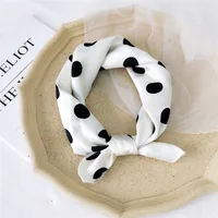 Women's Sweet Polka Dots Heart Shape Polyester Printing Silk Scarves sku image 8